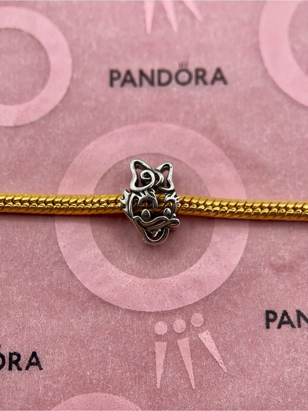 Pandora Disney Daisy Duck Openwork Sterling Silver Charm